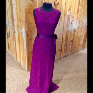 Gorgeous Wine Purple Lace Dress Size Large